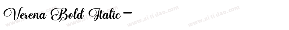 Verena Bold Italic字体转换